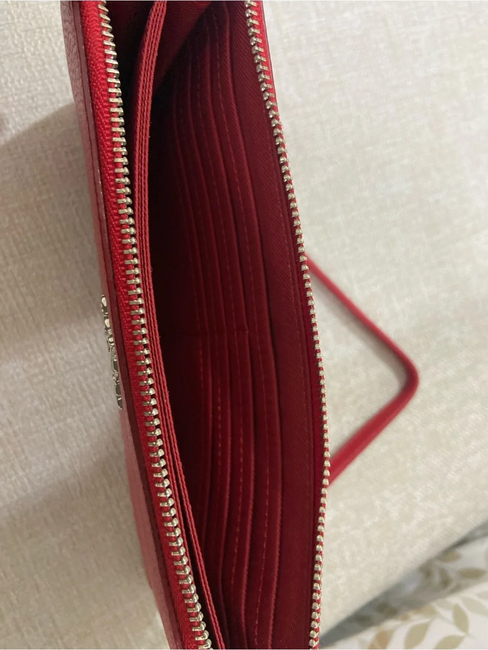 Coach Red Leather Wristlet/Wallet